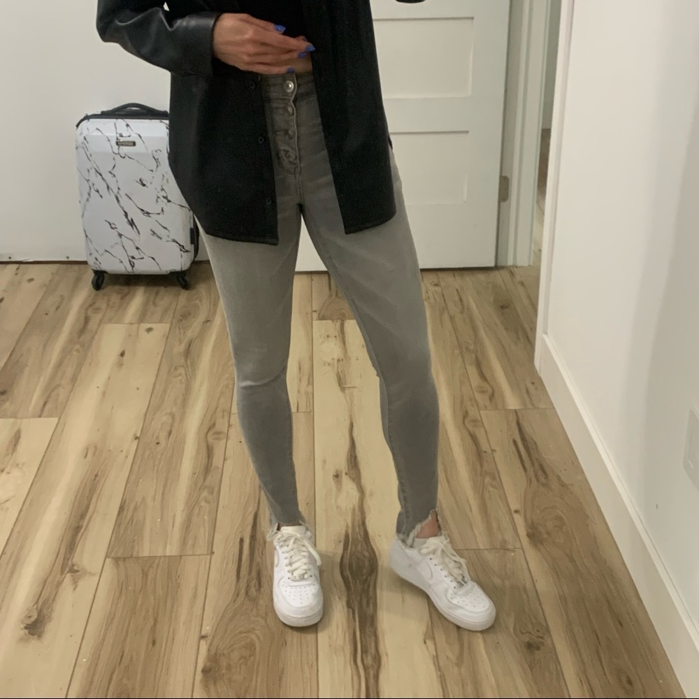 Grey American Eagle Jeggings - Picture 2 of 10